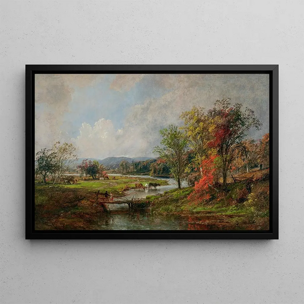 October - Jasper Francis Cropsey — framed artwork on a wall