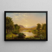 Preparation of Boats on Greenwood Lake - Jasper Francis Cropsey — framed artwork on a wall