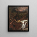 La Clove, storm scene in the Catskills mountains - Jasper Francis Cropsey — framed artwork on a wall