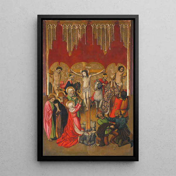 Calvaire Painting - Jaume Huguet — framed artwork on a wall