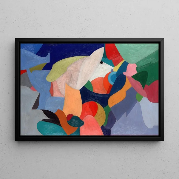 Abstract Painting - Jay Van Everen — framed artwork on a wall