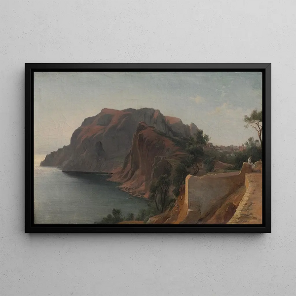 Capri Painting - Jean-Achille Benouville — framed artwork on a wall