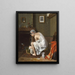 Young woman at her toilette - Jean - Alphonse Roehn — framed artwork on a wall