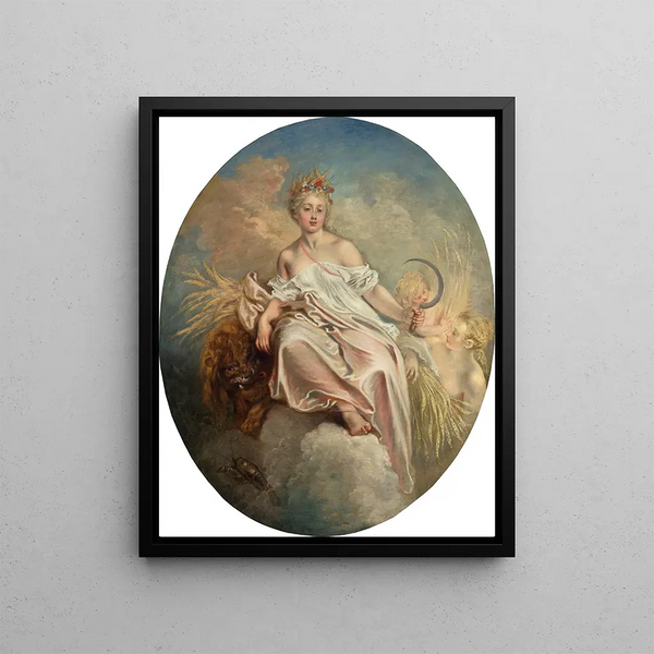 Summer of Ceres - Jean-Antoine Watteau — framed artwork on a wall