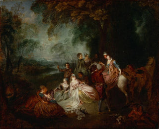 Festive Gathering - Jean-Antoine Watteau — artwork view