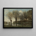 a pond in Picardy - Jean-Baptiste-Camille Corot — framed artwork on a wall