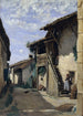 A village street in Dardagny - Jean-Baptiste-Camille Corot — artwork view