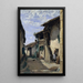A village street in Dardagny - Jean-Baptiste-Camille Corot — framed artwork on a wall