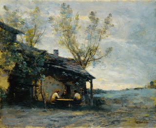 a Café at Vaugirard - Jean-Baptiste-Camille Corot — artwork view
