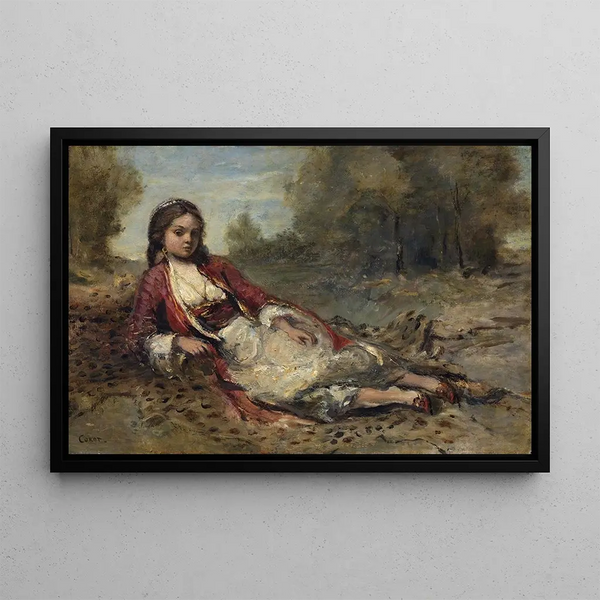 Algerian Painting - Jean-Baptiste-Camille Corot — framed artwork on a wall