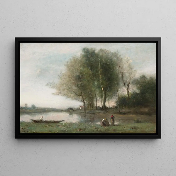 Arleux-du-Nord - Jean-Baptiste-Camille Corot — framed artwork on a wall