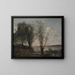 The boatman among the reeds - Jean-Baptiste-Camille Corot — framed artwork on a wall