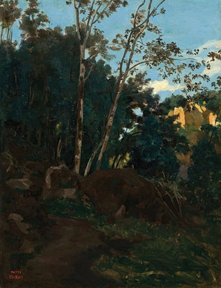 JeanBaptisteCamille Corot - Bosquet darbres parmi les rochers Civita Castellana.webp