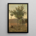 Bouquet d'arbres effet de crépuscule - Jean-Baptiste-Camille Corot — framed artwork on a wall