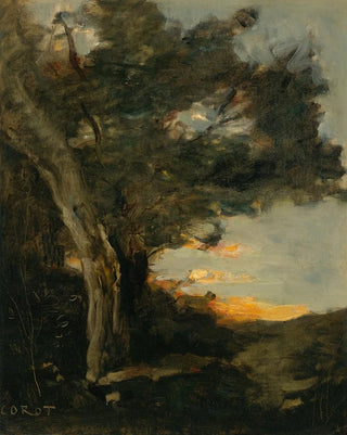 JeanBaptisteCamille Corot - Coucher De Soleil Avec Une Lionne.webp