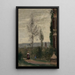Coulommiers painting of Mr. Preschez's garden - Jean-Baptiste-Camille Corot — framed artwork on a wall