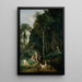 Diane and Actéon Painting - Jean-Baptiste-Camille Corot — framed artwork on a wall