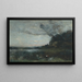 Evening Effect - Jean-Baptiste-Camille Corot — framed artwork on a wall