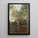 Fontainebleau Pines and Birches in the Rocks - Jean-Baptiste-Camille Corot — framed artwork on a wall