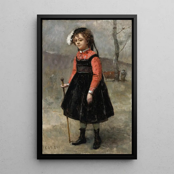 La Petite Pie - Jean-Baptiste-Camille Corot — framed artwork on a wall