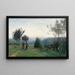 The Morning Meeting on the Heights of Sèvres - Jean-Baptiste-Camille Corot — framed artwork on a wall