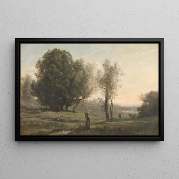 Landscape Painting - Jean-Baptiste-Camille Corot — framed artwork on a wall