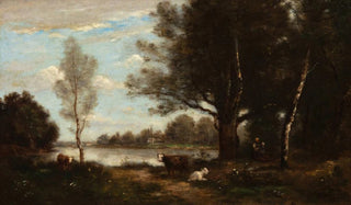 JeanBaptisteCamille Corot - Landscape with cows.webp