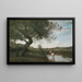 The Stream at the White Horse - Jean-Baptiste-Camille Corot — framed artwork on a wall