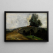 The Old Bridge - Jean-Baptiste-Camille Corot — framed artwork on a wall