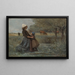 Les deux sœurs dans la prairie - Jean-Baptiste-Camille Corot — framed artwork on a wall