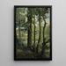 Les Evaux near Château-Thierry road lined with trees - Jean-Baptiste-Camille Corot — framed artwork on a wall