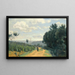 Les hauteurs de Sèvres Le chemin Troyon - Jean-Baptiste-Camille Corot — framed artwork on a wall