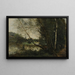 L'étang at the leaning tree - Jean-Baptiste-Camille Corot — framed artwork on a wall