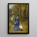 Madame Stumpf and her daughter - Jean-Baptiste-Camille Corot — framed artwork on a wall
