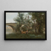 Mantes Les bords de la Seine au pied du pont - Jean-Baptiste-Camille Corot — framed artwork on a wall