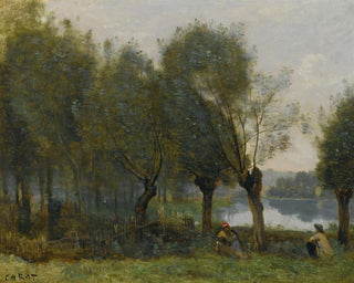 Montgeron, Saulaie au bord de l'eau - Jean-Baptiste-Camille Corot — artwork view