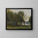 Montgeron, Saulaie au bord de l'eau - Jean-Baptiste-Camille Corot — framed artwork on a wall