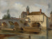 Moret-sur-Loing, the bridge and the church - Jean-Baptiste-Camille Corot — artwork view