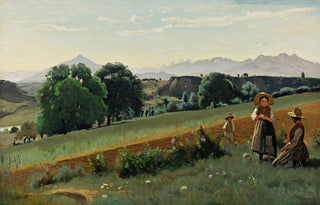 Mornex, Haute-Savoie, in the background Mont Blanc - Jean-Baptiste-Camille Corot — artwork view