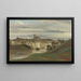 on the banks of the Tiber, Rome - Jean-Baptiste-Camille Corot — framed artwork on a wall