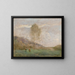 Autumn landscape painting near a coast with two characters - Jean-Baptiste-Camille Corot — framed artwork on a wall