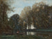 Fisherman moored on the green bank - Jean-Baptiste-Camille Corot — artwork view