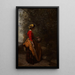 Young Peasant Girl at the Spring - Jean-Baptiste-Camille Corot — framed artwork on a wall