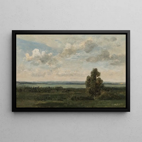 Plains orlanaises - Jean-Baptiste-Camille Corot — framed artwork on a wall