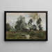 Spring, The Willow Grove - Jean-Baptiste-Camille Corot — framed artwork on a wall