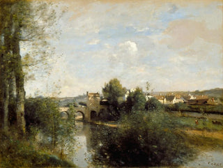 Seine et vieux pont à Limay - Jean-Baptiste-Camille Corot — artwork view