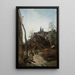 Semur le chemin de l'église - Jean-Baptiste-Camille Corot — framed artwork on a wall