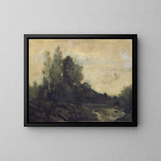 Souvenir d'Ariccia - Jean-Baptiste-Camille Corot — framed artwork on a wall