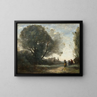 Souvenir de Terracina - Jean-Baptiste-Camille Corot — framed artwork on a wall
