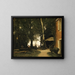 Les bords de la Seine à Conflans - Jean-Baptiste-Camille Corot — framed artwork on a wall